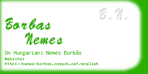 borbas nemes business card